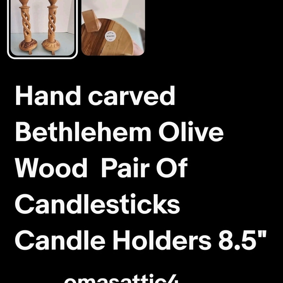 Bethlehem Vintage Wooden Candle Holders - Picture 9 of 9
